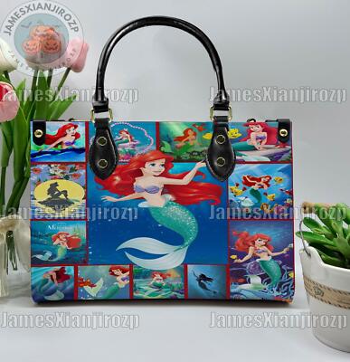 The Little Mermaid Personalized Leather Handbag, The Little Mermaid Woman