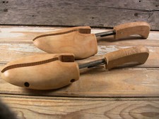 Vintage Wooden Shoe Keepers Wood Metal 12" Shoe Trees Mohawk 4 1960s Accessory