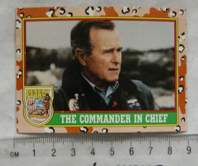 Topps Desert Storm Nr. 1991 1 Präsident George Bush Oberbefehlshaber
