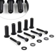 5pcs Windshield Bolts Screws Nut Kit For Harley Road Glide Motorcycle Bk