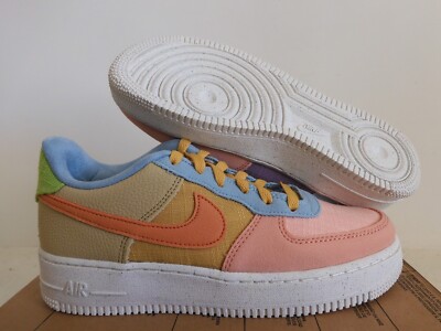 Nike Air Force LV8 NN (GS) Multi Color-Gold Sz 6Y-Womens Sz