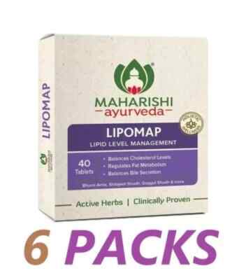 Maharishi Ayurveda Lipomap 40 Tablet PACK 6 Free Shipping World Wide