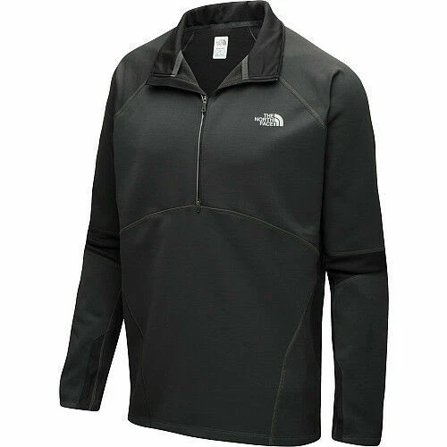 The North Face Momentum Thermal 1/2 Zip Top (Men's Size L) Grey / Black Pullover