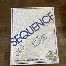NEW Sealed Original SEQUENCE Game with Folding Board, Cards and Chips by Jax