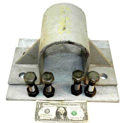 NEW HEAVY DUTY GALVANIZED HOLD DOWN PIPE CLAMP SADDLE SUPPORT HANGER W/NUTS IG