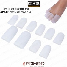 Silicone Gel Toe Caps Toe Covers Toe Sleeves for Big Small Toes Foot Care 5PAIR