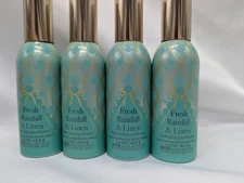 Qty (4) Bath & Body Works FRESH RAINFALL & LINEN Concentrated Room Spray 1.5 oz