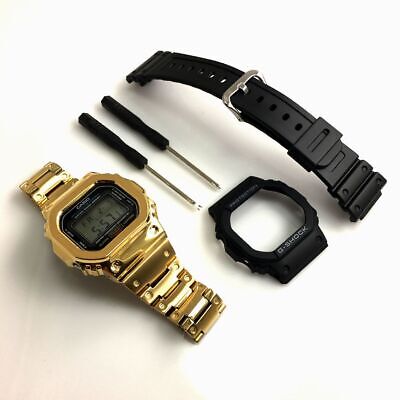 Casio G-Shock DW5600 Mod Gold PVD Steel Bezel Bracelet 5600 Casio G-Shock DW5600 Mod Gold PVD Steel Bezel Bracelet 5600