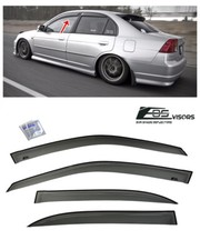 For 01-05 Honda Civic 4dr Sedan Smoke Side Window Visors Rain Guard Deflectors For 01-05 Honda Civic 4dr Sedan Smoke Side Window Visors Rain Guard Deflectors