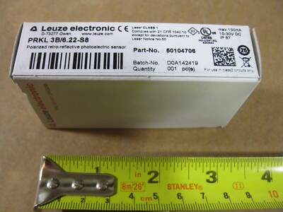Leuze Electronic PRKL 3B/6.22-S8 Photoelectric Sensor 50104706 Polarized Retro-R