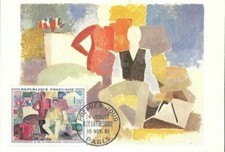 1322  + FDC   CARTE MAXIMUM  1er JOUR   14  JUILLET   R. DE LA FRESNAYE