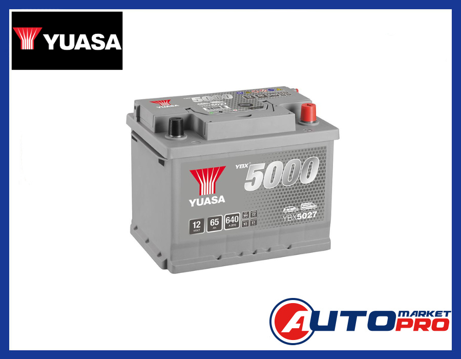 YUASA YBX5027 BATTERIA SILVER SMF AD ALTE PRESTAZIONI 12V 65AH 640A SERIE YBX500