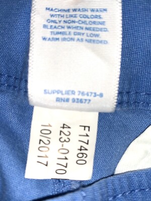 Boys Size 14 Arizona Jean Co Flat Front Light Blue Skull and
