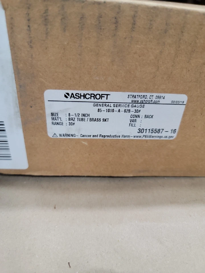 ASHCROFT 85 1010A02B30# / 851010A02B30 (BRAND NEW) - Image 2 of 4