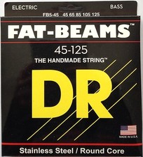 DR FB5-45 Fat Beams BASS Guitar Strings stain...