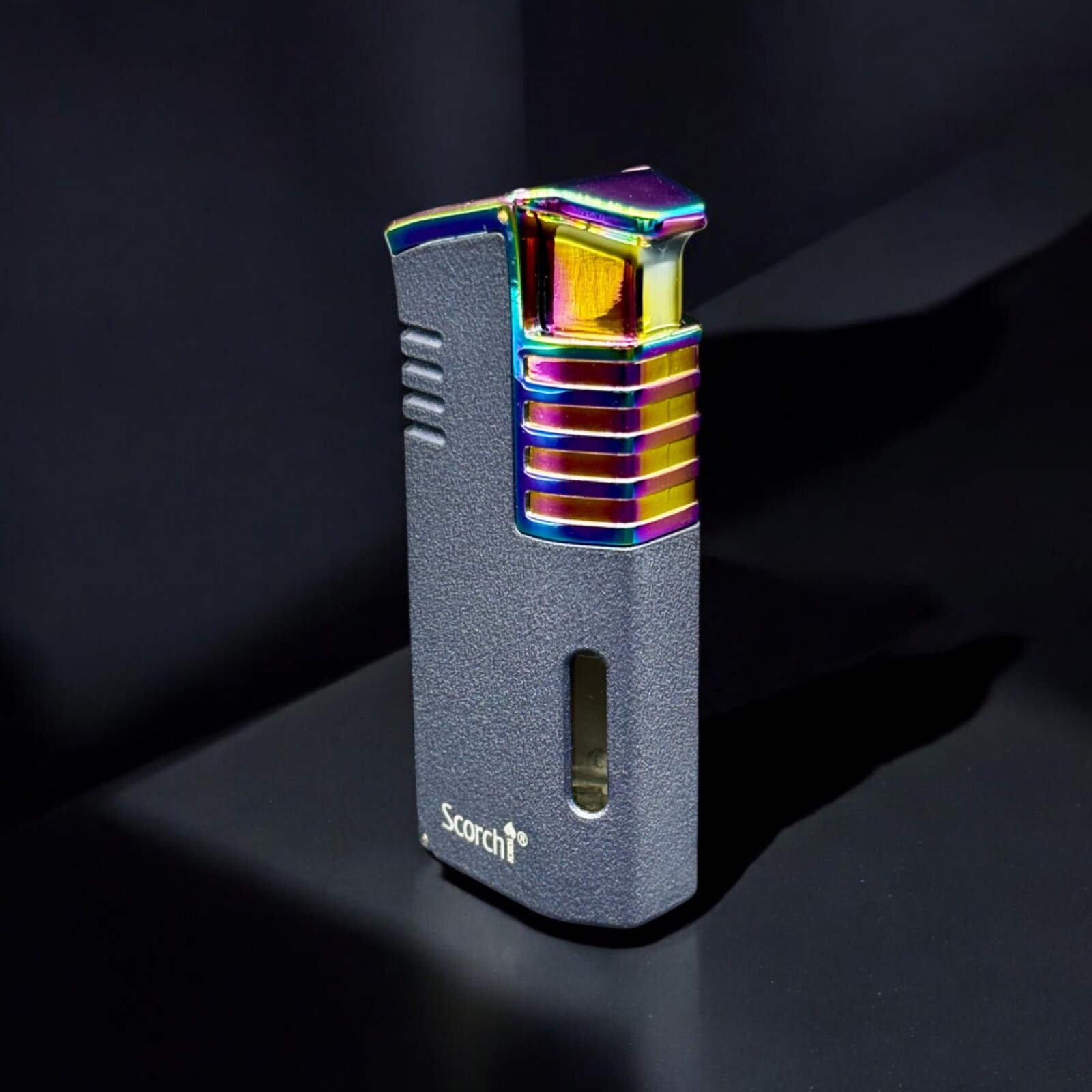 Scorch Torch Lighter Triple Flame Refillable Windproof Lighter W/ Cigar Punch