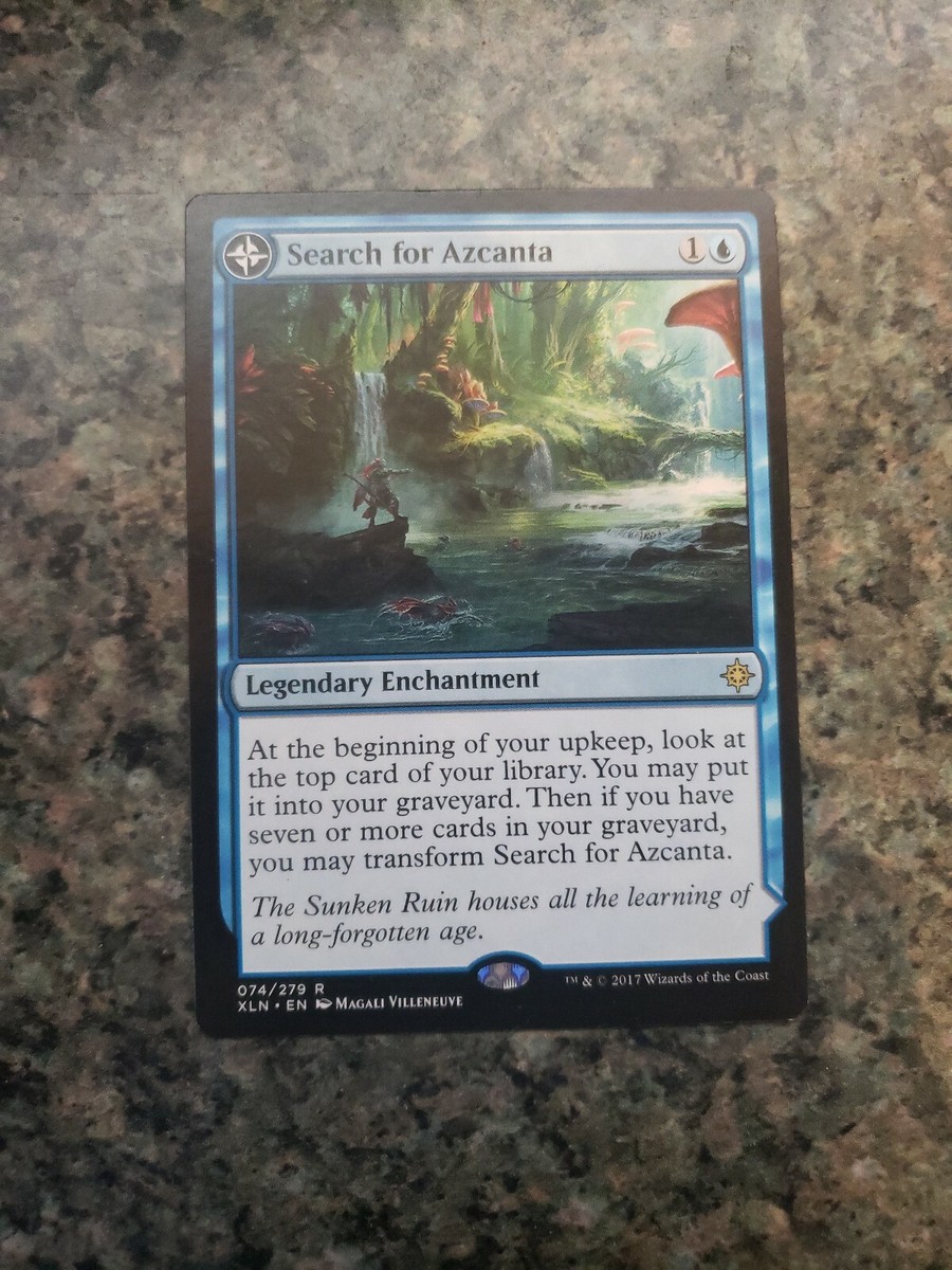 SEARCH FOR AZCANTA / AZCANTA, THE SUNKEN RUIN Ixalan XLN Magic MTG MINT CARD 