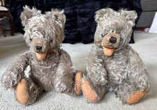 Steiff - Zotty Bear - Vintage, Lot of 2 Mohair, Open Mouth. Squeakers. 12