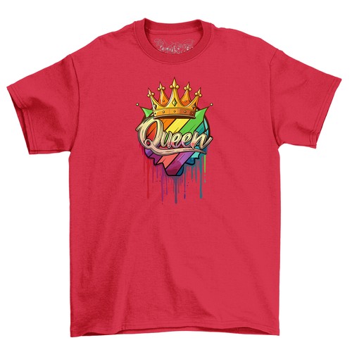 Pride_54 Rainbow Crown Funny T-shirt - Wear Your Crown with Pride! Unisex Printe - Picture 4 of 46