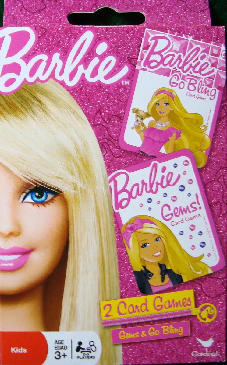 Barbie Card Games Gems Go Bling Mattel Ages 4+ NIB to