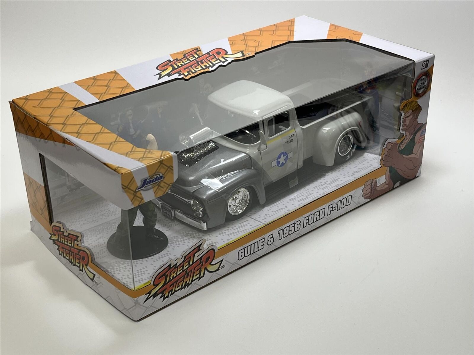 Street Fighter, Guile & 1956 Ford F-100, 1:24 Scale Vehicle & 2.75 Figure