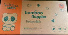 Nappies biodegradable sensitive skin cuddlies Bamboo nappies size M reduced