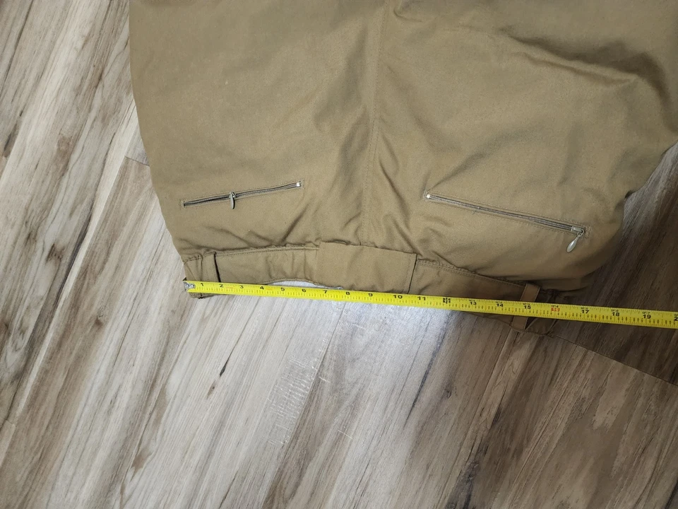 Calça de caça vintage Cabelas acolchoada de ganso marrom carga masculina tamanho grande - Imagem 4 de 4