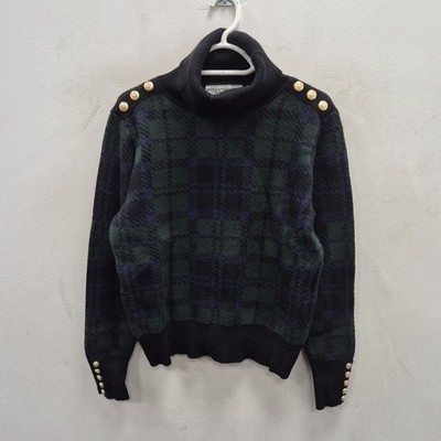 Holland Cooper Heritage Knit Blackwatch Roll Neck Pullover Jumper Sweater Small