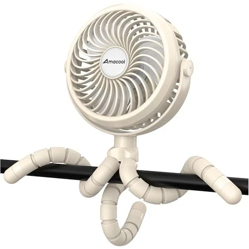 AMACOOL Battery Operated Stroller Fan Clip-On for Car Seat, Crib & Travel