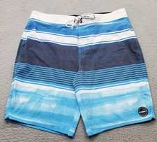 O'Neill Board Shorts Mens 34 Multi Striped Surf Surfing Water Polo Drawstring