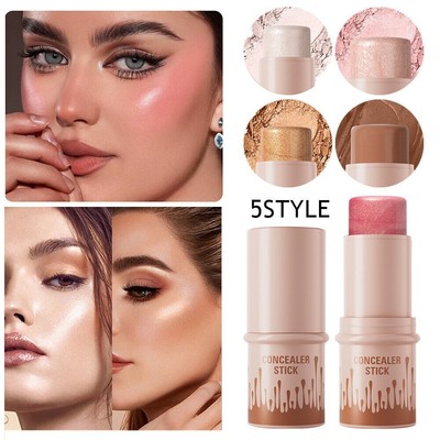 Highlighter Stick Bronzer Stick Blush Stick Water-Resistant Cream Contour Makeup