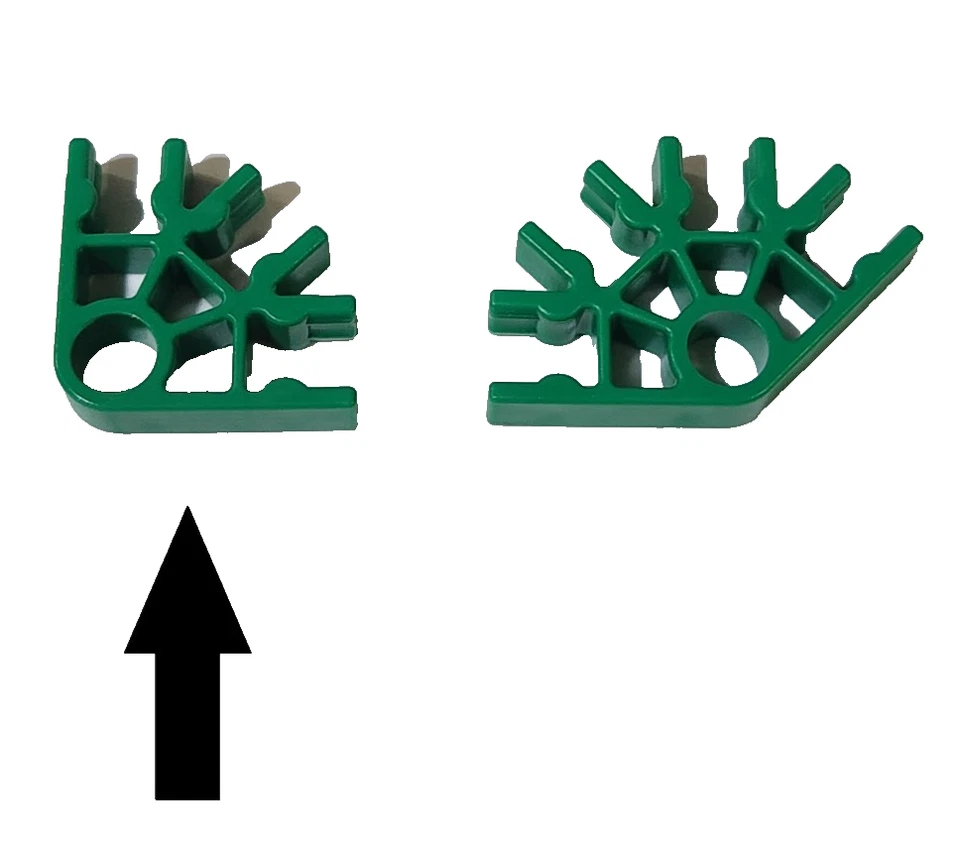 100 K'NEX Rare Green 3-Way Connectors (Red Size) Standard Replacement Parts KNEX - Image 2 of 3