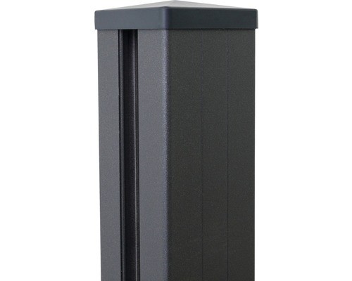 Alupfosten Groja Solid/Lumino Mit Kappe DB703 Zum Einbetonieren 7 X 7 X 240 Cm A-image