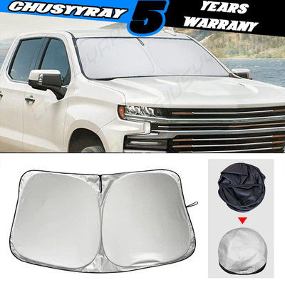 For Chevy Silverado 1500 2020-24 Car Windshield Sun Shade UV Block Cover Shield