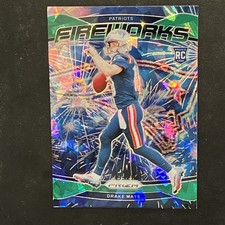 DRAKE MAYE RC 2024 Panini Prizm - Fireworks #22 Green Ice Prizm 