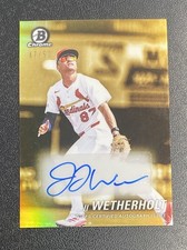 2025 BOWMAN DRAFT J J Wetherholt ( CARDINALS ) GOLD CHROME AUTO AUTOGRAPH /50