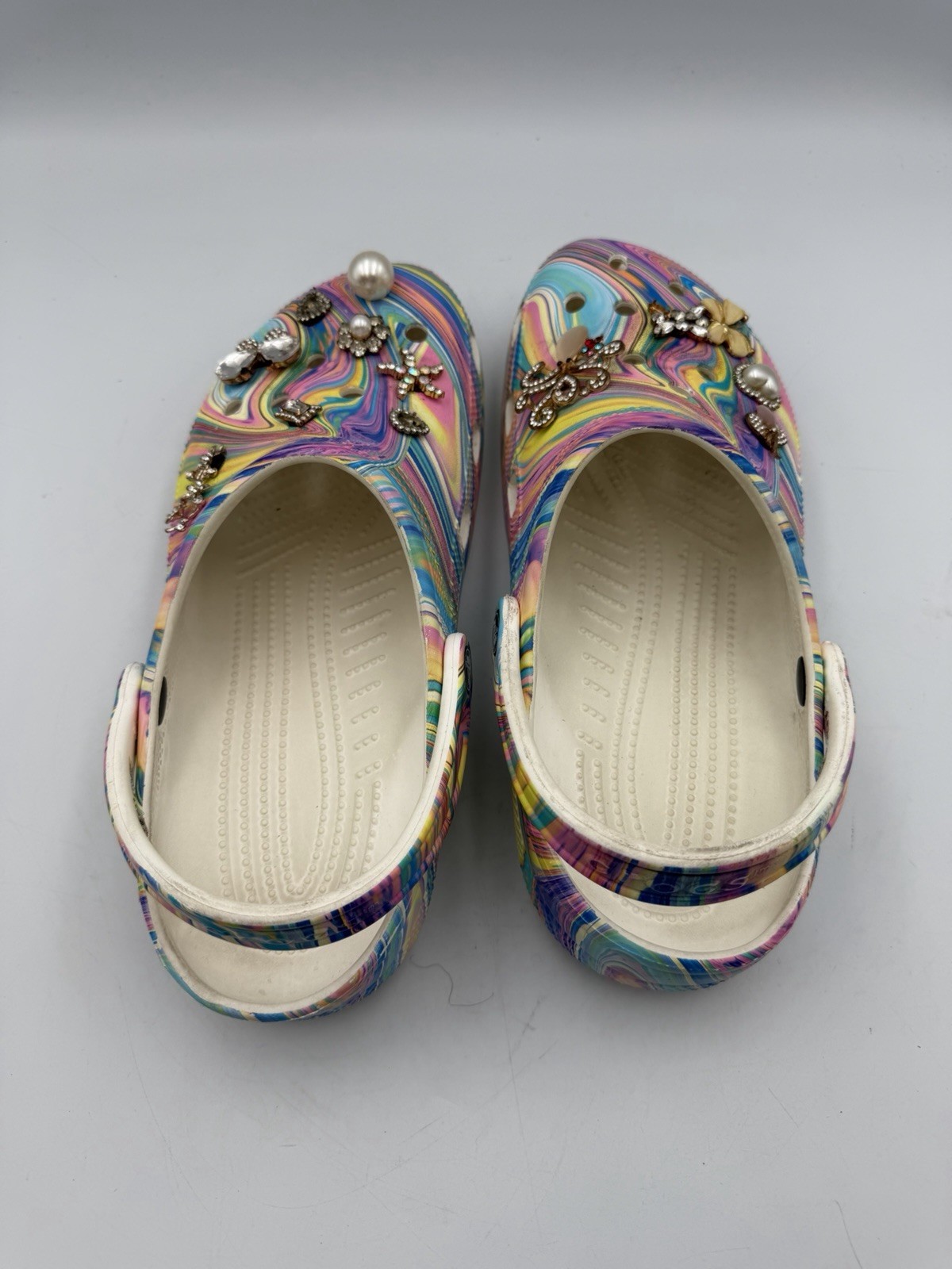Crocs Classic Marble Multi Custom Rhinestone Clog… - image 4