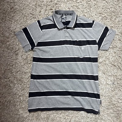 Mambo Farting Dog Polo Shirt Mens Size L Striped