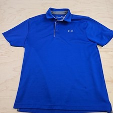 Under Armour Blue Polo Style Collared Shirt Men's Sz M