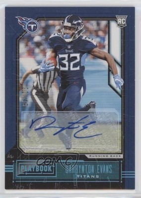 2020 Playbook Rookies Platinum Signatures /49 Darrynton Evans Rookie Auto RC a0s