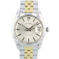 Tudor Prince Oysterdate 9050/0 34 mm Silver Dial Gold Plated Bi-Metal Vintage