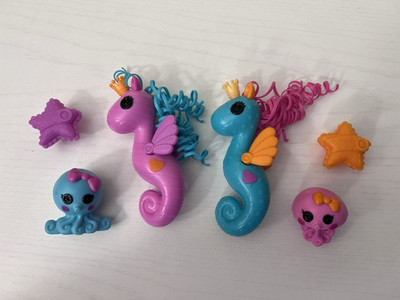 Lala-oopsies Sea Horses Brittlestar + Sea Squirt w/ Brushes and Pets Lalaloopsy