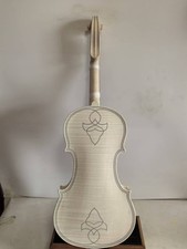 4/4 violin Maggini model unvarnished flamed maple back spruce top hand carved 03