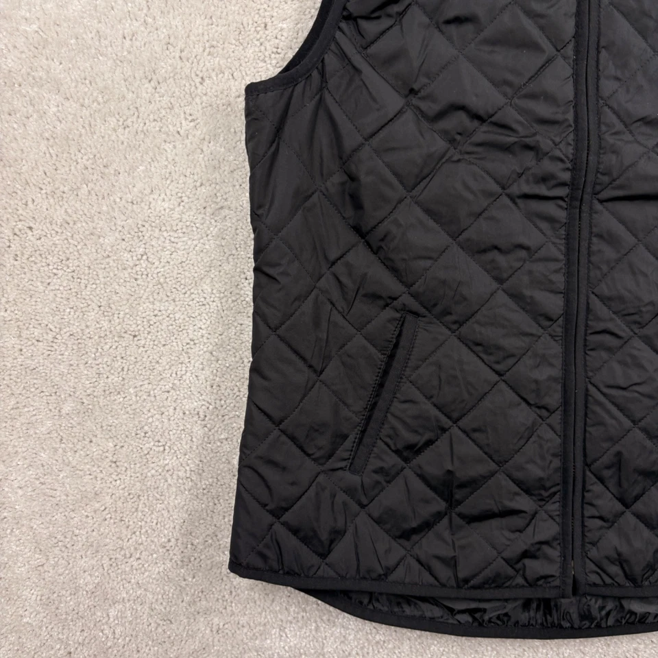 Chaleco acolchado Old Navy para mujer talla grande negro acolchado bolsillos con cremallera completa Foto 2 de 4