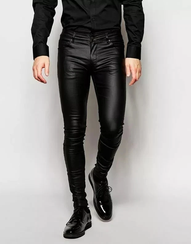 Men's Black Leather Pant 100% Genuine Lambskin Premium Leather Casual Pant