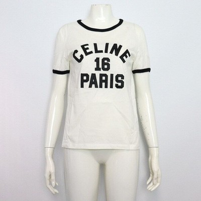 Celine Paris Logo Print Damen T-Shirt 2X13B671Q 155607956
