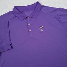 Nike Mickey Mouse Golf Polo Shirt Men 2XL Purple Performance Stretch Disney Park