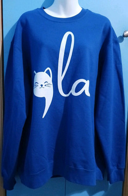 Kamala Harris Comma La Kamala Cat Ladies Sweatshirt Blue Ladies XL
