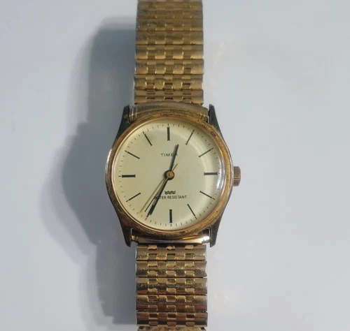 Vintage Timex Manual Wind Mechanical Wristwatch Gold Tone As-Is Non Working