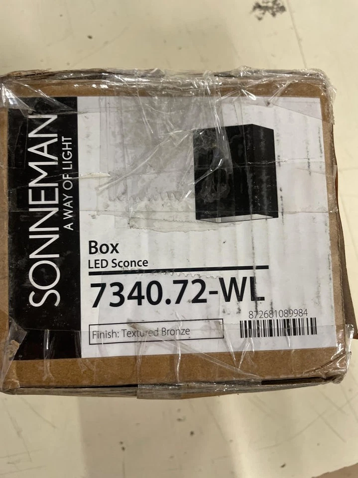 Sonneman 7340-WL Caja Luz Única 4-1/2" Alto Integrado LED Aplique de Pared Exterior Foto 3 de 4